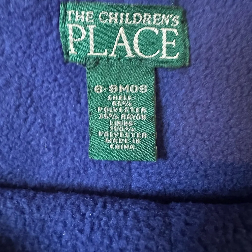 Vintage Children’s Place Baby Boy Flannel Fleece Lined Overalls